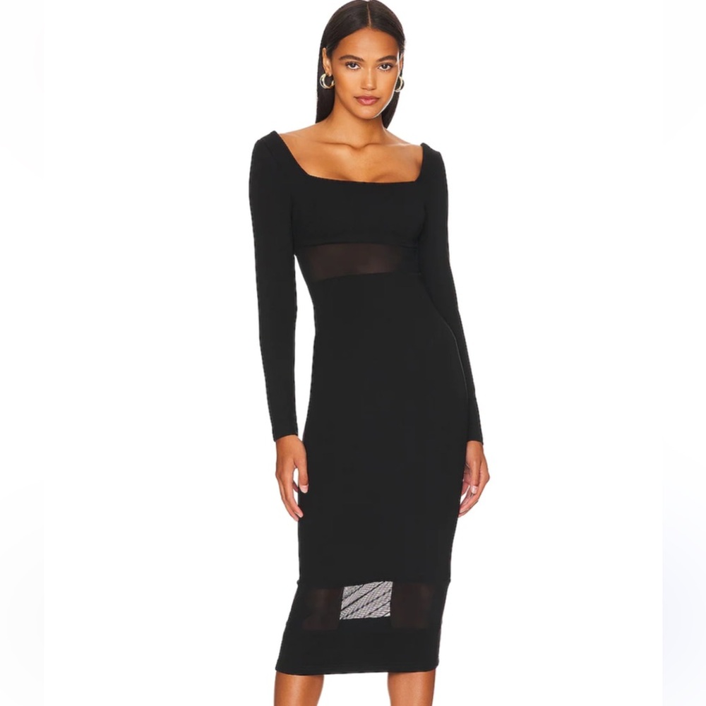 REMI x REVOLVE Jamie Midi Dress in Black SIZE xs